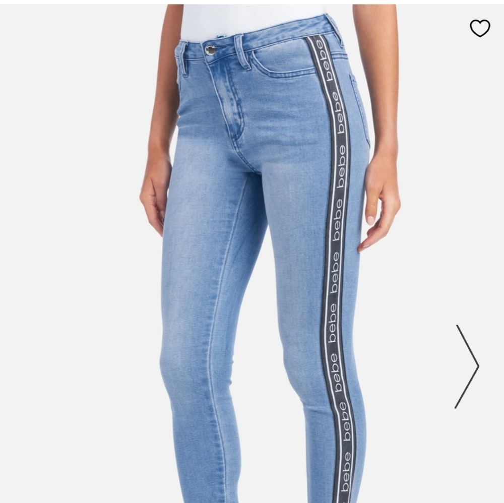 BEBE LOGO SIDE TAPING JEANS
